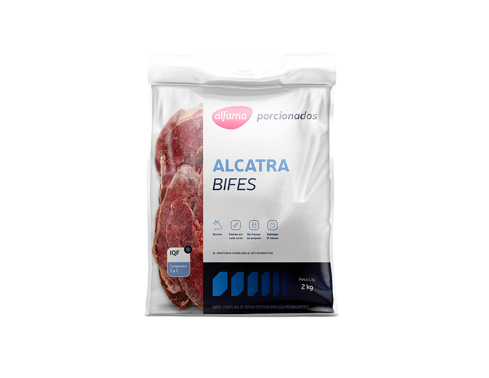 ALCATRA BOVINA CONGELADA EM BIFE ALFAMA 2 KG (CX 3 PCT)